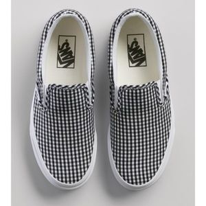 vans slip on gingham